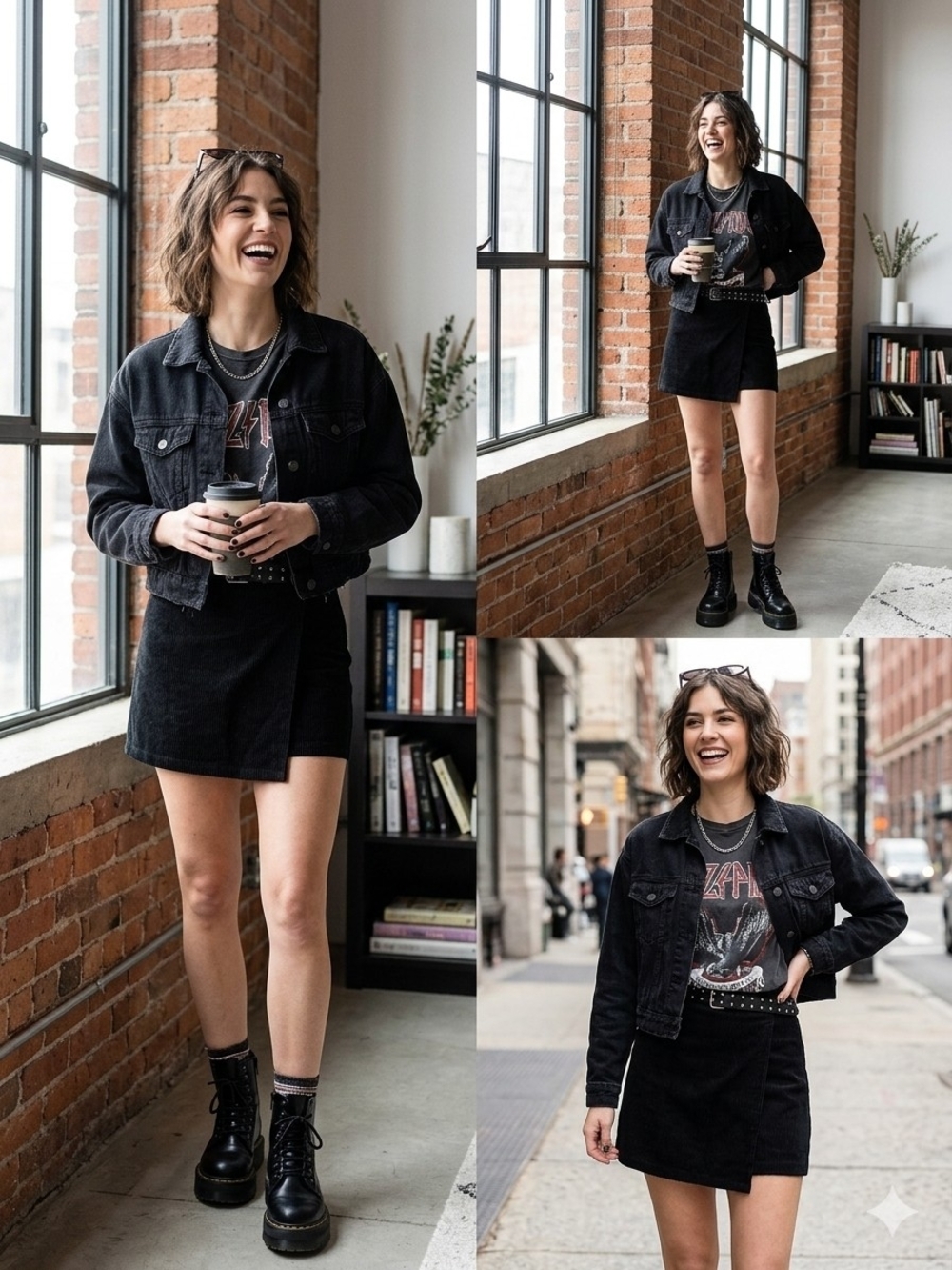 Black Cropped Denim Jacket - Women’s Stylish Casual Layering